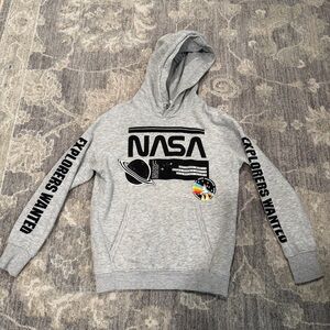NASA kids hoodie sweatshirt H&M Explorers Wanted 8 - 10 boys girls youth sweater